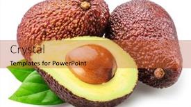  Presentation with avocado - Presentation featuring hass-avocado-fruits-with-leaves background and a red colored foreground