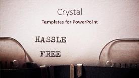  Presentation with free systems modeling - Beautiful presentation theme featuring hassle-free-phrase-written backdrop and a sky blue colored foreground