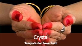  Presentation with indian dance - Colorful slides enhanced with hasta of indian classic dance backdrop and a tawny brown colored foreground