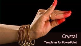  Presentation with indian dance - Theme with hasta of indian classic dance background and a wine colored foreground