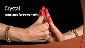  Presentation with indian dance - Slides featuring hasta of indian classic dance background and a black colored foreground