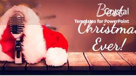  Presentation with pine cone - Beautiful presentation theme featuring hat against focus on christmas backdrop and a coral colored foreground