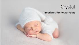  Presentation with knitted knitting needle - Slide deck featuring hat and knitted suit sweet background and a light gray colored foreground