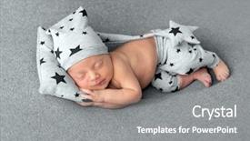  Presentation with cute stars - Audience pleasing PPT theme consisting of hat and pants with star backdrop and a gray colored foreground