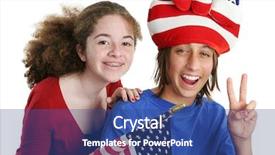  Presentation with american flag waving - Amazing PPT layouts having hat and waving an american backdrop and a ocean colored foreground