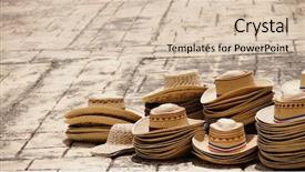  Presentation with hat - Colorful PPT layouts enhanced with hat dominican hats backdrop and a lemonade colored foreground