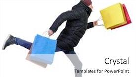  Presentation with healthy workplace full length side view - Cool new slide set with hat in a long jump backdrop and a white colored foreground