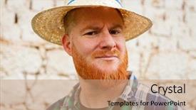  Presentation with enviroment culture - Colorful slide deck enhanced with hat in a rural enviroment backdrop and a  colored foreground