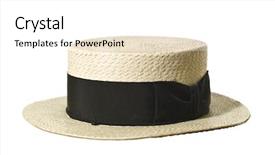  Presentation with graduation ceremony graduation caps hat - Cool new PPT theme with hat-isolated-on-white-background backdrop and a white colored foreground