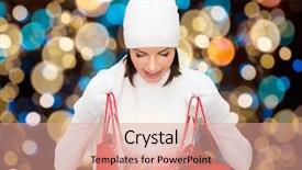  Presentation with christmas sale christmas products - PPT layouts with hat looking to fairy dust background and a coral colored foreground