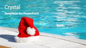  Presentation with 25 may 2016 hotel swimming - Slides enhanced with hat near the swimming pool background and a teal colored foreground