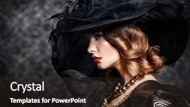  Presentation with fashion - Beautiful presentation theme featuring hat over vintage background headwear backdrop and a wine colored foreground