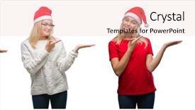  Presentation with collage of retro camera - Audience pleasing theme consisting of hat over white isolated backgroud backdrop and a  colored foreground