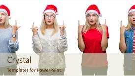  Presentation with lactation young woman breastfeeding - PPT theme consisting of hat over white isolated backgroud background and a  colored foreground