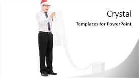  Presentation with reading assessment - Theme featuring hat reading a long list background and a  colored foreground