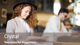  Presentation with wavy aquamarine - Slides featuring hat reading the latest background and a gray colored foreground