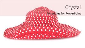  Presentation with hat - PPT layouts enhanced with hat-red-and-white-spots background and a coral colored foreground