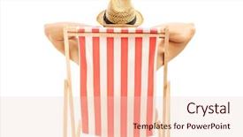  Presentation with hat - Slide deck with hat sitting on a beach background and a lemonade colored foreground