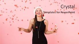  Presentation with sparkle christmas wallpaper blur christmas - Audience pleasing presentation theme consisting of hat standing isolated over pink backdrop and a lemonade colored foreground