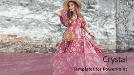  Presentation with maxi - Beautiful slide deck featuring hat walking on the asia backdrop and a coral colored foreground