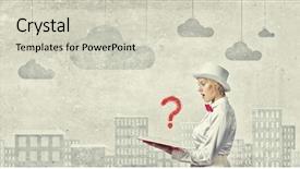  Presentation with hat - Slide deck featuring hat with opened red book background and a  colored foreground