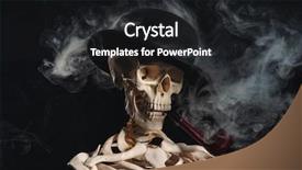  Presentation with pipe - Slide set consisting of hat with pipe smoking kills background and a dark gray colored foreground