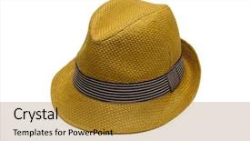  Presentation with hat - Presentation theme with ganster - hat background and a gold colored foreground