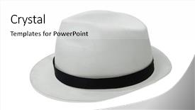  Presentation with hat - Slides having ganster - hat background and a white colored foreground