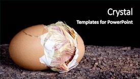 Presentation with chick - Audience pleasing PPT theme consisting of hatch - baby chick hatching backdrop and a black colored foreground