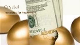  Presentation with gold egg - Cool new slide deck with hatched-golden-egg-reveals backdrop and a cream colored foreground