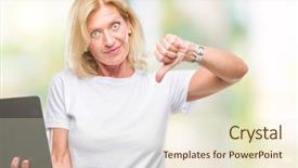  Presentation with hypertension at the productive age - Slides having hate - middle age blonde woman using background and a cream colored foreground