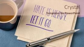  Presentation with personal development - PPT theme having hate-is-heavy background and a lemonade colored foreground