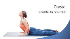  Presentation with posture - PPT layouts enhanced with hatha yoga asana bhujangasana - cobra background and a white colored foreground