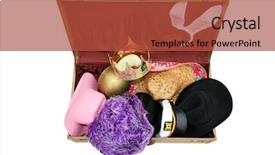  Presentation with 1930s - Presentation design consisting of hats and head wear 1930 background and a  colored foreground