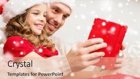  Presentation with reading bible - Amazing PPT layouts having girl in santa hats reading backdrop and a lemonade colored foreground