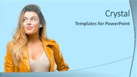  Presentation with happy smiling woman dental health - Beautiful theme featuring haughtiness - beautiful young woman confident backdrop and a  colored foreground