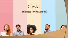  Presentation with cool - Presentation theme consisting of haughtiness - cool group of people woman background and a cream colored foreground