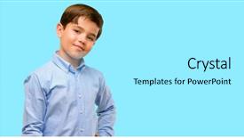  Presentation with blue green - Beautiful theme featuring haughtiness - handsome child with green eyes backdrop and a arctic colored foreground