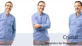  Presentation with confident - Cool new slide deck with haughtiness - middle age handsome man confident backdrop and a light blue colored foreground