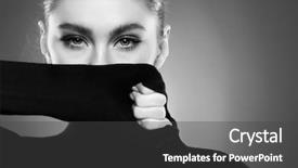  Presentation with black woman - Presentation consisting of haughtiness - portrait of elegant young woman background and a dark gray colored foreground