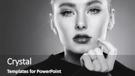  Presentation with black woman - Audience pleasing presentation theme consisting of haughtiness - portrait of elegant young woman backdrop and a dark gray colored foreground