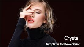  Presentation with strong black woman - Amazing presentation theme having haughtiness - portrait of elegant young woman backdrop and a black colored foreground