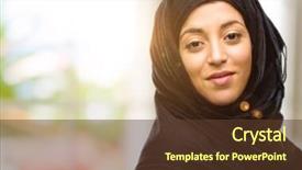  Presentation with hijab - Audience pleasing theme consisting of haughtiness - young arab woman wearing hijab backdrop and a  colored foreground