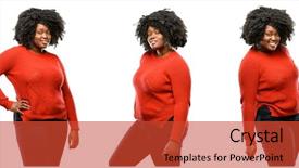  Presentation with natural - Cool new slides with haughtiness - young beautiful african plus size backdrop and a red colored foreground