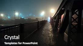  Presentation with chicago - Amazing PPT layouts having haunted house - dramatic industrial vintage river bridge backdrop and a wine colored foreground