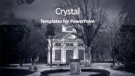  Presentation with haunted - Slides featuring haunted house concept in stormy background and a dark gray colored foreground