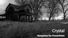  Presentation with haunted - Cool new presentation theme with haunted house in rural wyoming backdrop and a dark gray colored foreground
