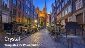  Presentation with architecture - PPT theme with architecture of mariacka st mary background and a gray colored foreground