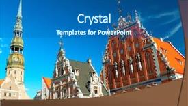  Presentation with old house - Beautiful slides featuring  backdrop and a  colored foreground