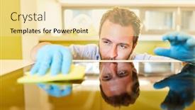  Presentation with emancipation asia - Beautiful slides featuring hausmann-cleans-the-hob backdrop and a blonde colored foreground